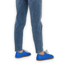 Pair Blue Oxford Shoes - Barefoot Wide Toe Calf Leather | Bespoky