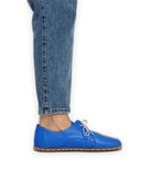 Pair Blue Oxford Shoes - Barefoot Wide Toe Calf Leather | Bespoky