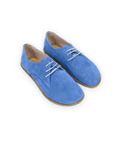 Women's Blue Oxford Shoes - Handcrafted Calf Leather Wide Toe Box | Bespoky