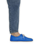 Pair Blue Oxford Shoes - Barefoot Wide Toe Calf Leather | Bespoky