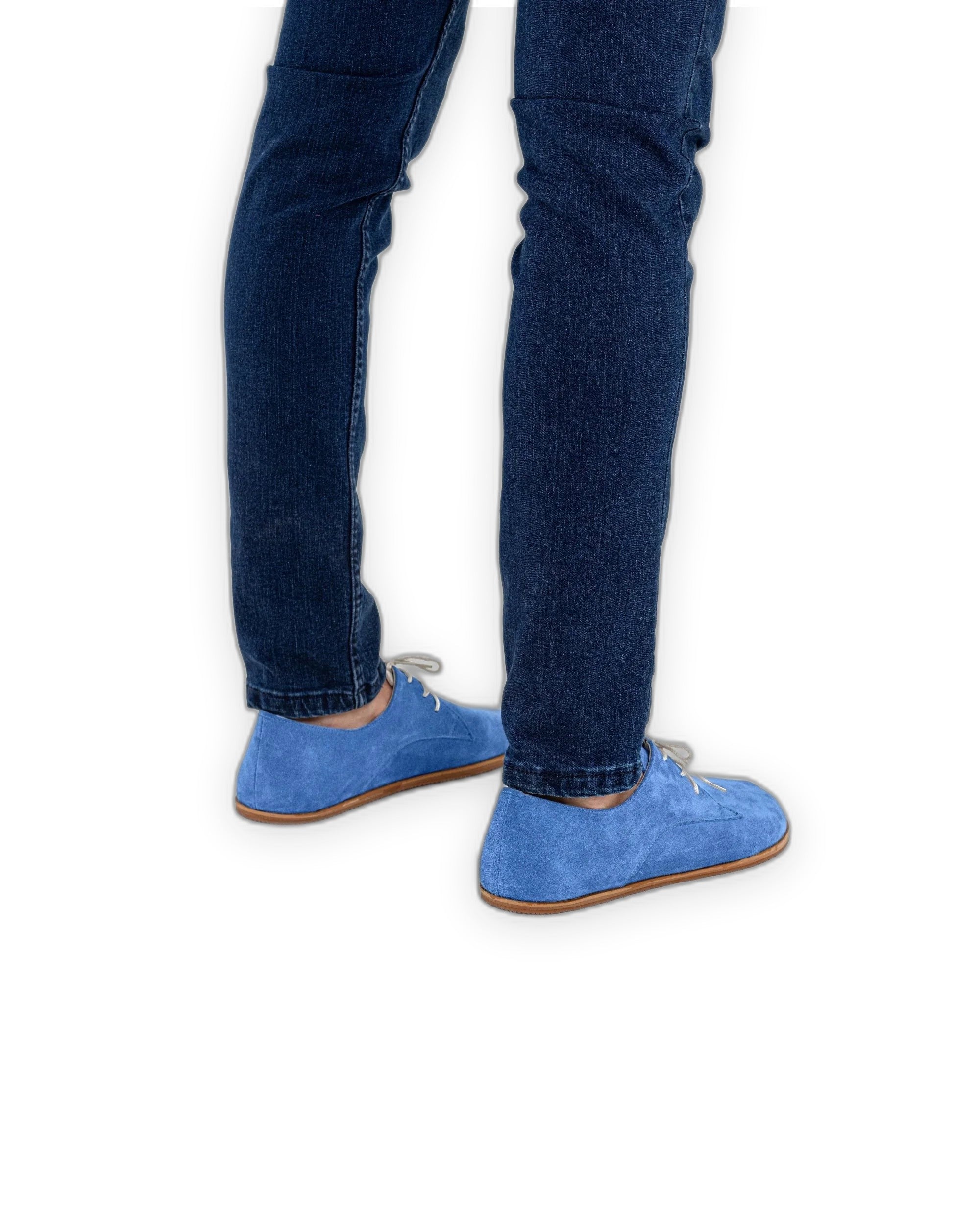 Detail Blue Oxford Shoes - Handcrafted Calf Leather Turkey | Bespoky