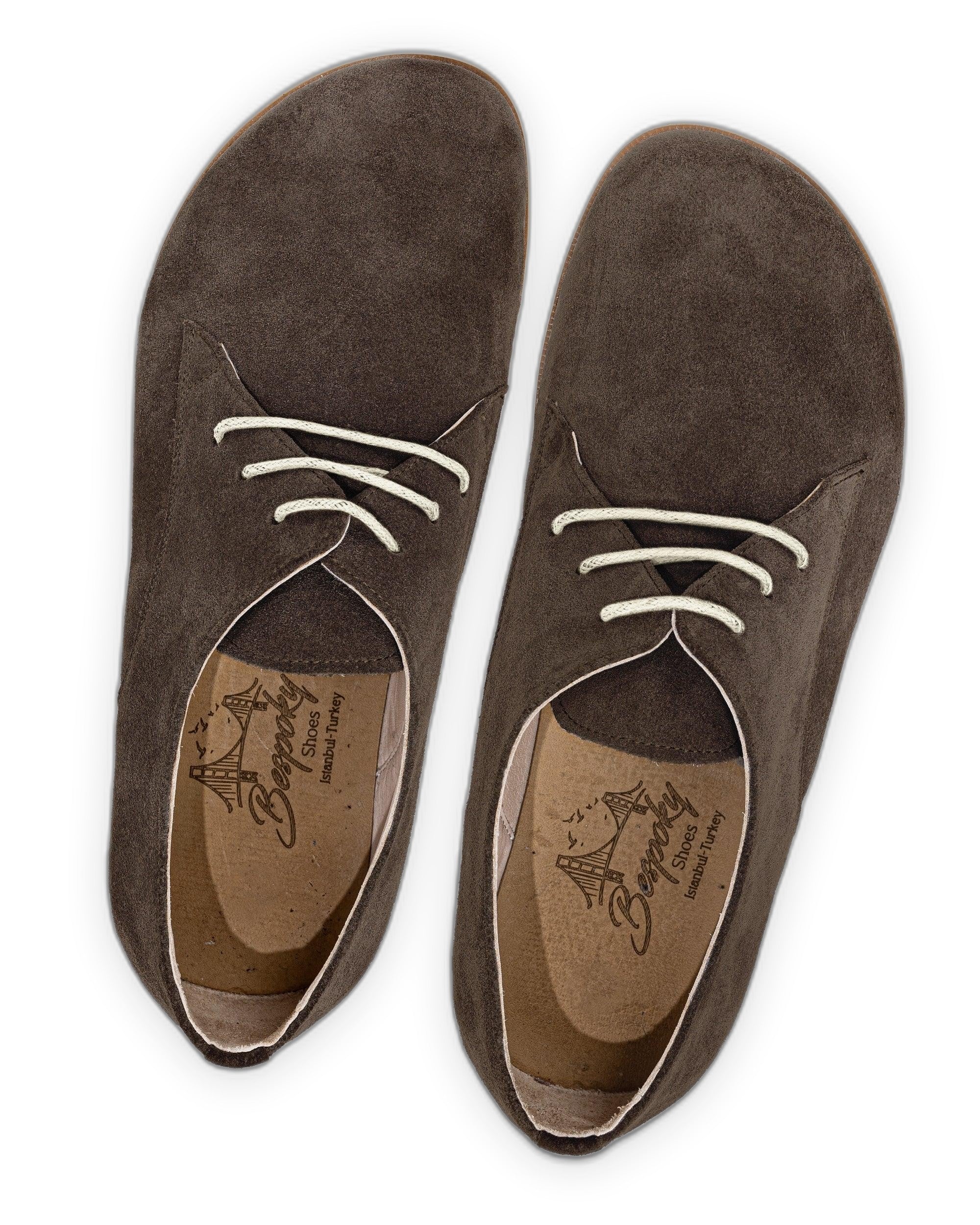 Side view Brown Oxford Shoes - Calf Leather Zero Drop | Bespoky