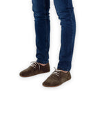Detail Brown Oxford Shoes - Handcrafted Calf Leather Turkey | Bespoky