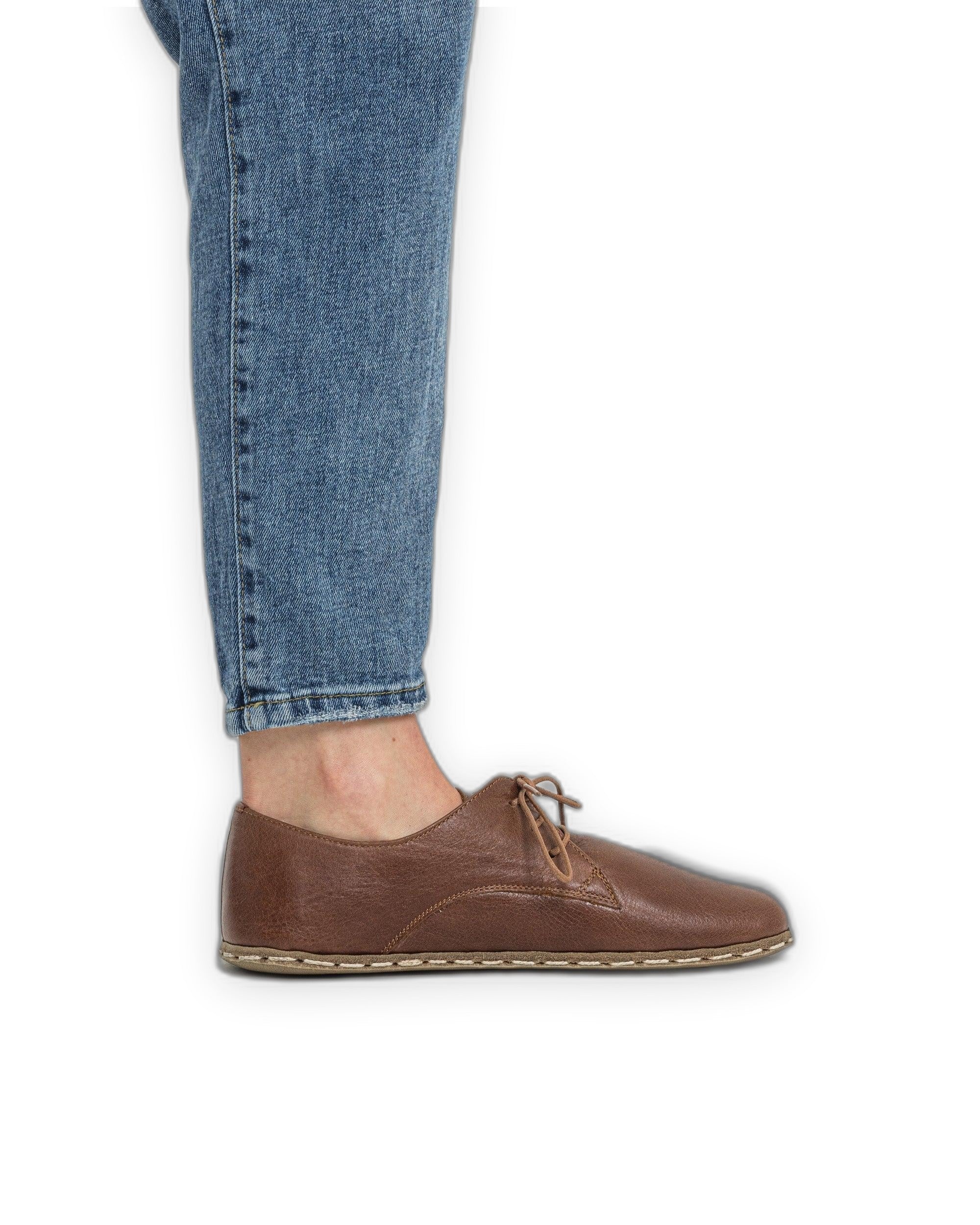 Top view Brown Oxford Shoes - Handcrafted Calf Leather | Bespoky