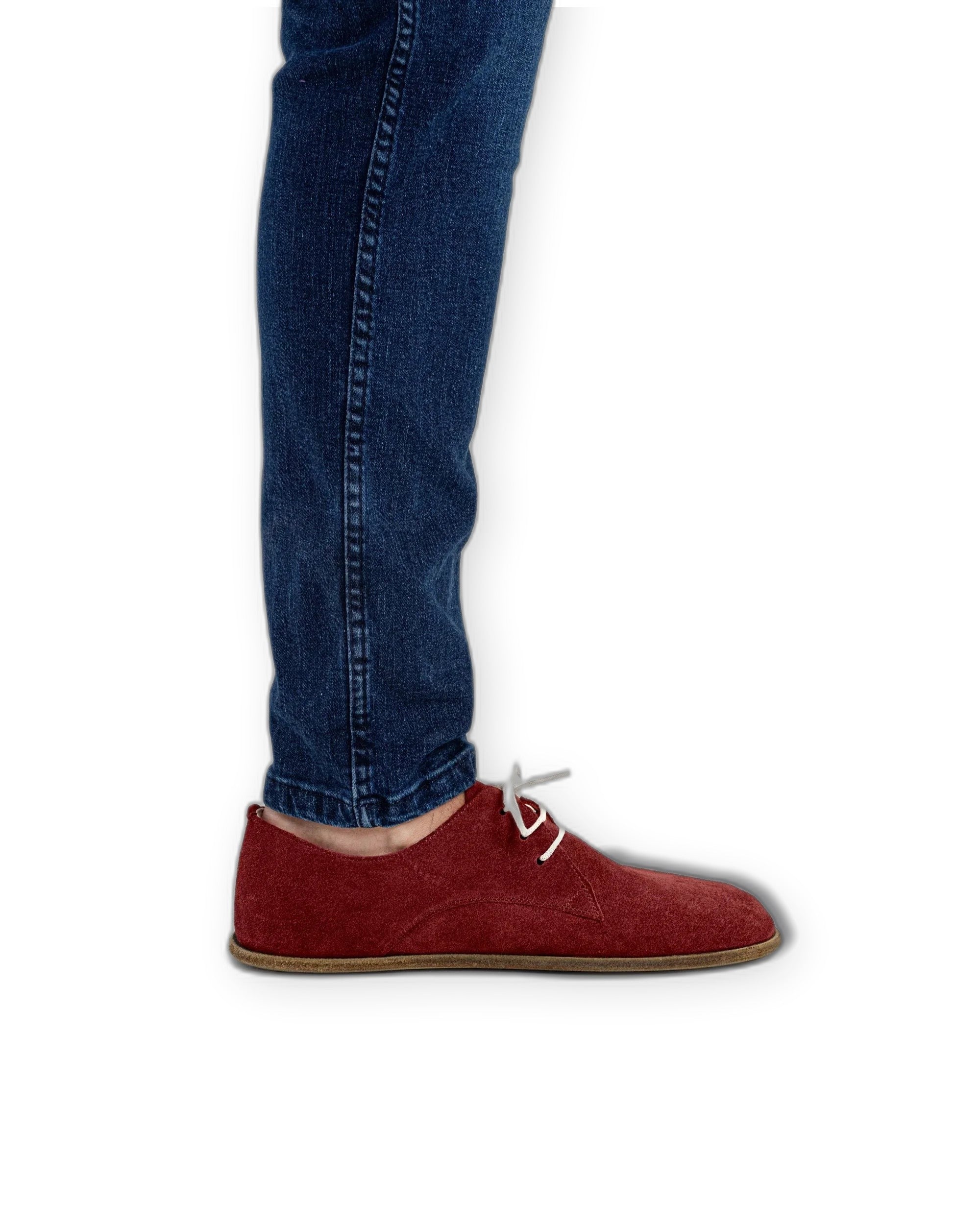 Detail Burgundy Oxford Shoes - Handcrafted Calf Leather Turkey | Bespoky