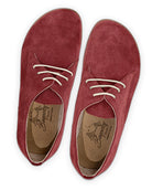 Side view Burgundy Oxford Shoes - Calf Leather Zero Drop | Bespoky