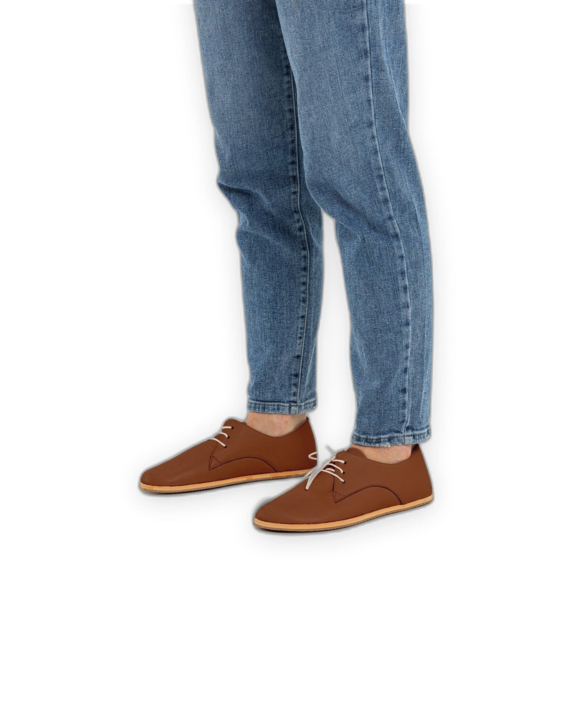 Detail Dark Brown Oxford Shoes - Handcrafted Calf Leather Turkey | Bespoky
