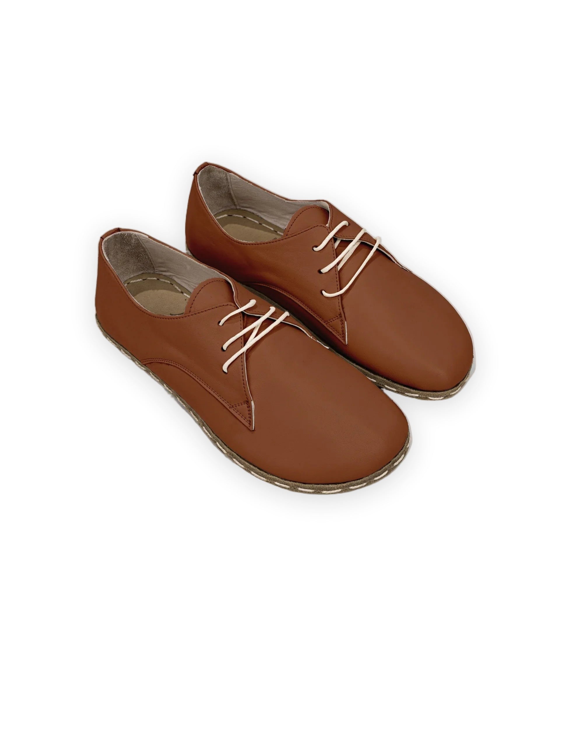 Women's Dark Brown Oxford Shoes - Handcrafted Calf Leather Wide Toe Box | Bespoky