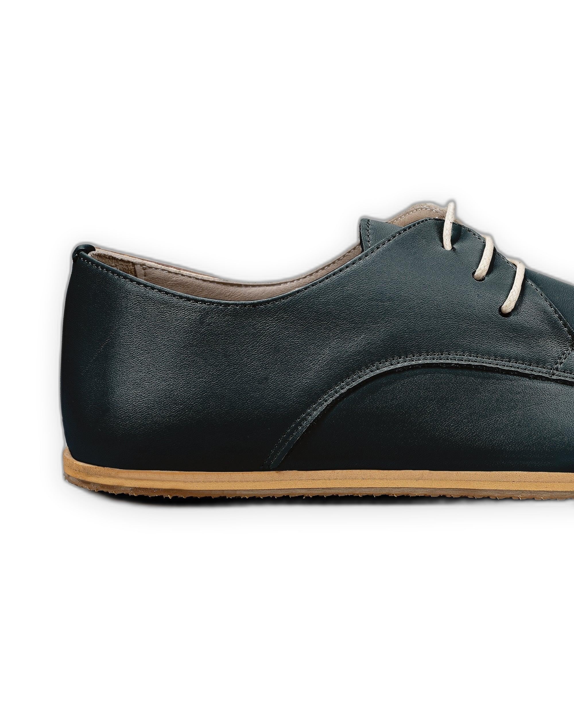 Top view Dark Green Oxford Shoes - Handcrafted Calf Leather | Bespoky