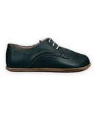 Side view Dark Green Oxford Shoes - Calf Leather Zero Drop | Bespoky