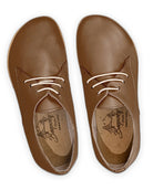 Side view Dark Tan Oxford Shoes - Calf Leather Zero Drop | Bespoky
