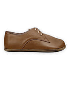 Side view Dark Tan Oxford Shoes - Calf Leather Zero Drop | Bespoky