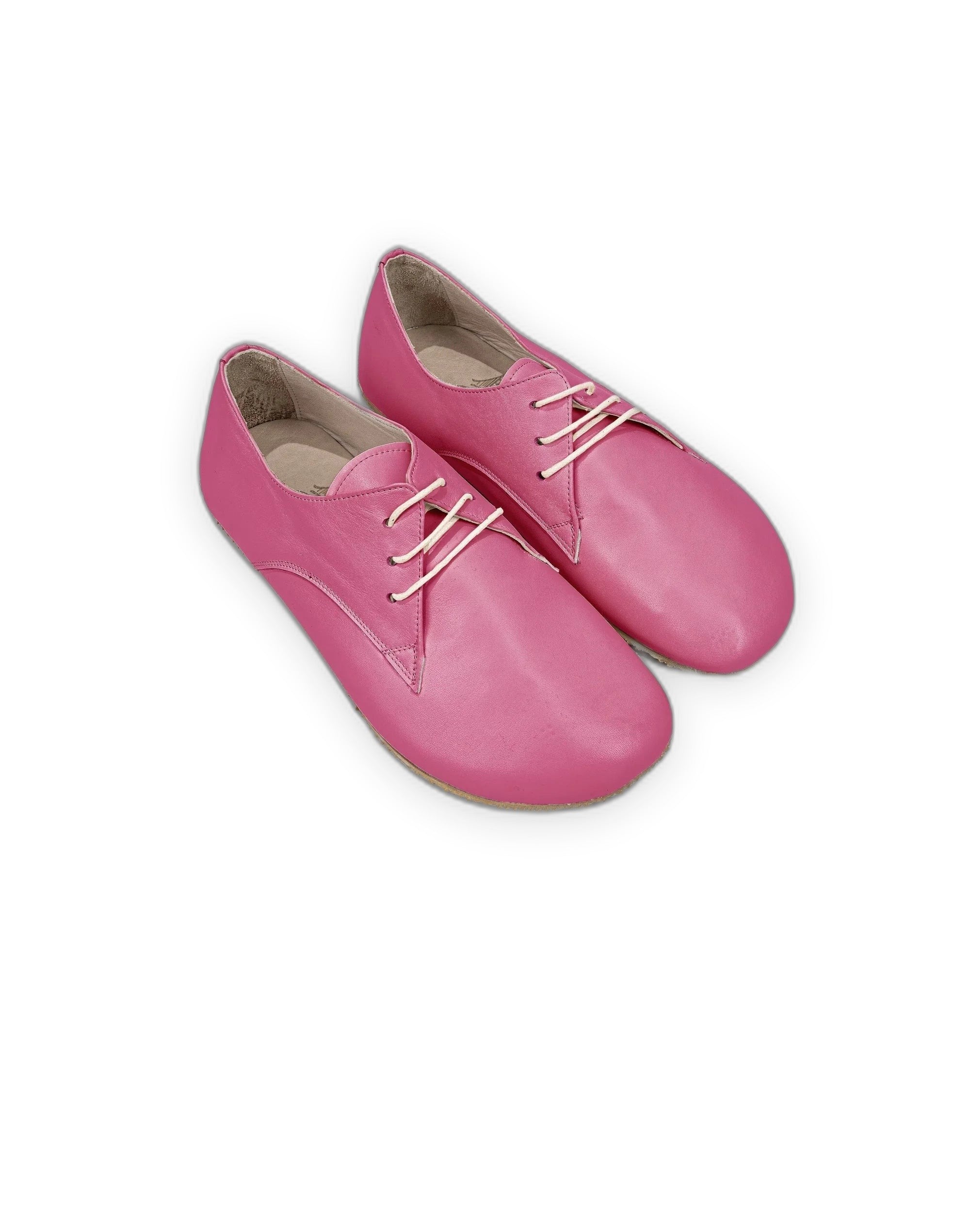 Women's Fuchsia Oxford Shoes - Handcrafted Calf Leather Wide Toe Box | Bespoky