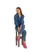 Back view Fuchsia Oxford Shoes - Calf Leather Handcrafted | Bespoky