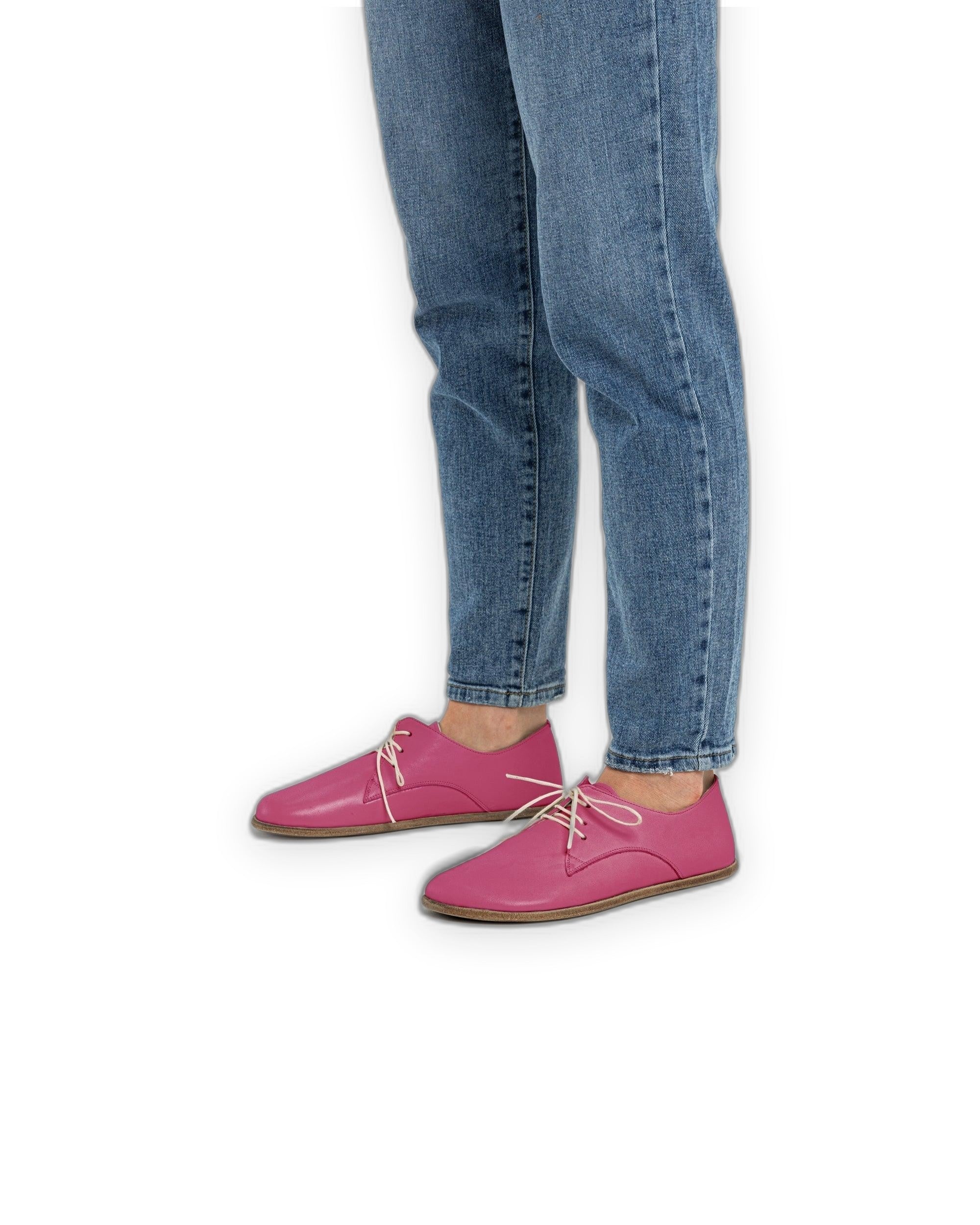 Top view Fuchsia Oxford Shoes - Handcrafted Calf Leather | Bespoky