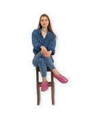 Back view Fuchsia Oxford Shoes - Calf Leather Handcrafted | Bespoky