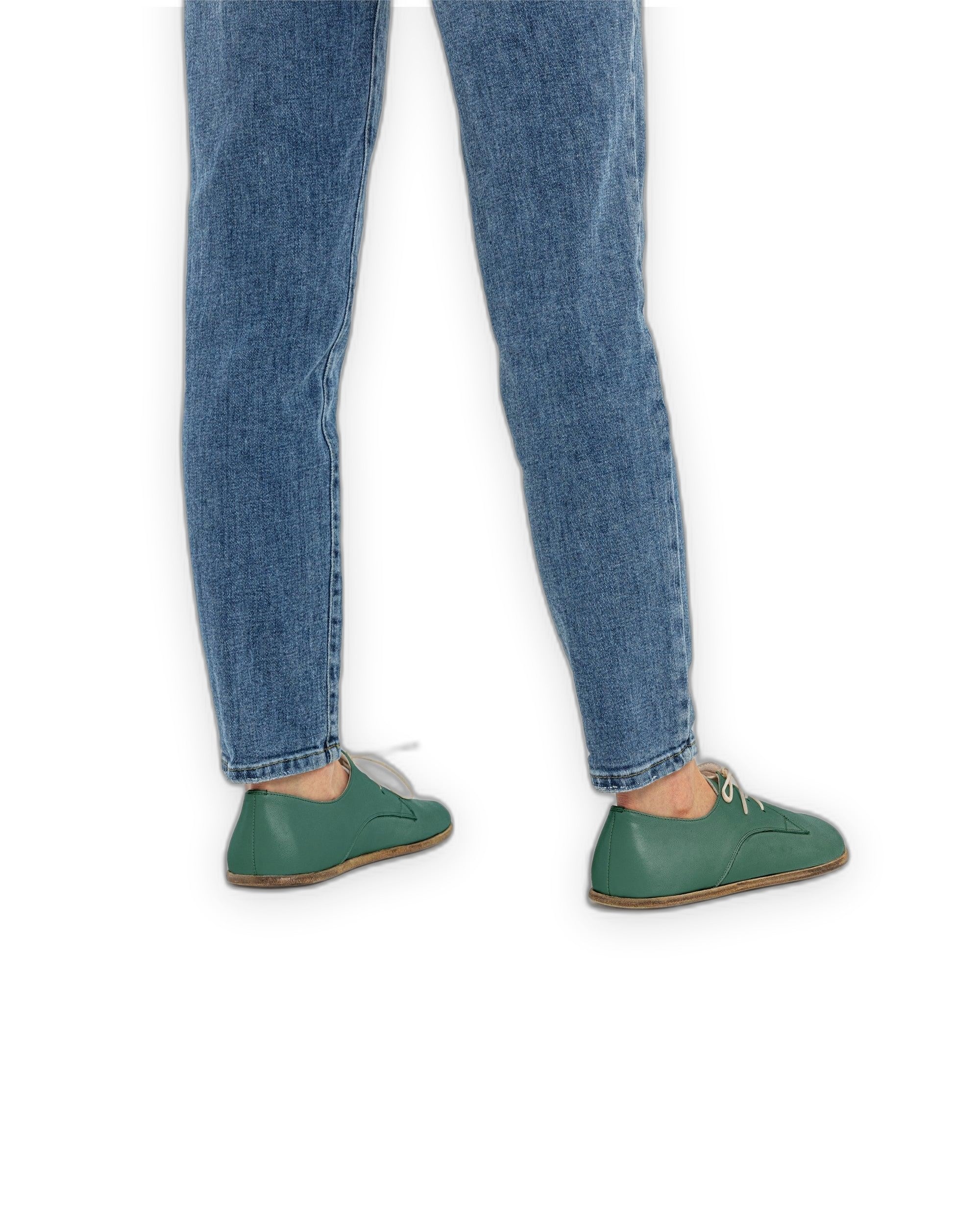 Close-up calf leather - Green Oxford Shoes Detail | Bespoky