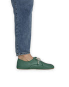 Pair Green Oxford Shoes - Barefoot Wide Toe Calf Leather | Bespoky