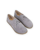 Women's Grey Oxford Shoes - Handcrafted Calf Leather Wide Toe Box | Bespoky