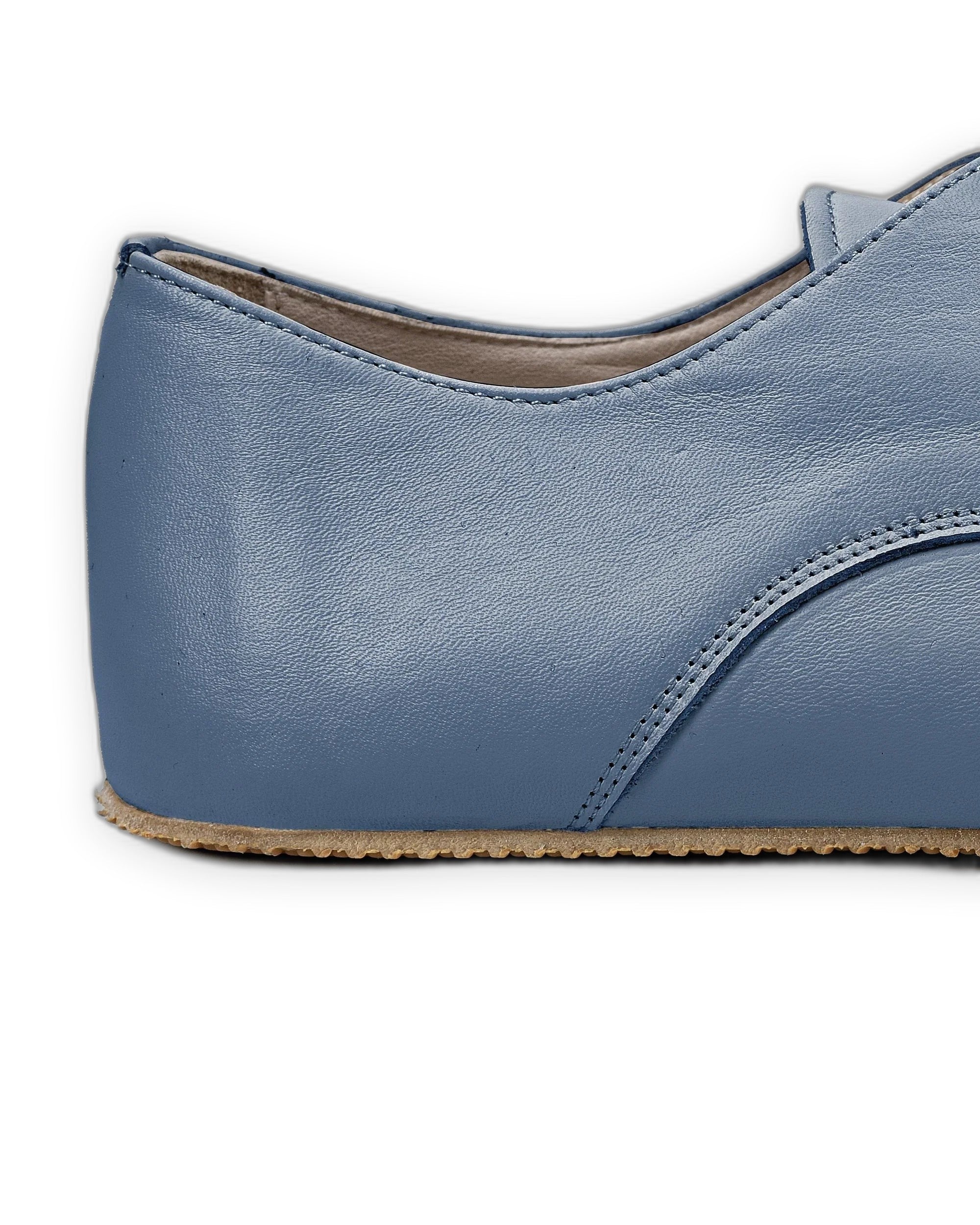 Top view Jean Blue Oxford Shoes - Handcrafted Calf Leather | Bespoky