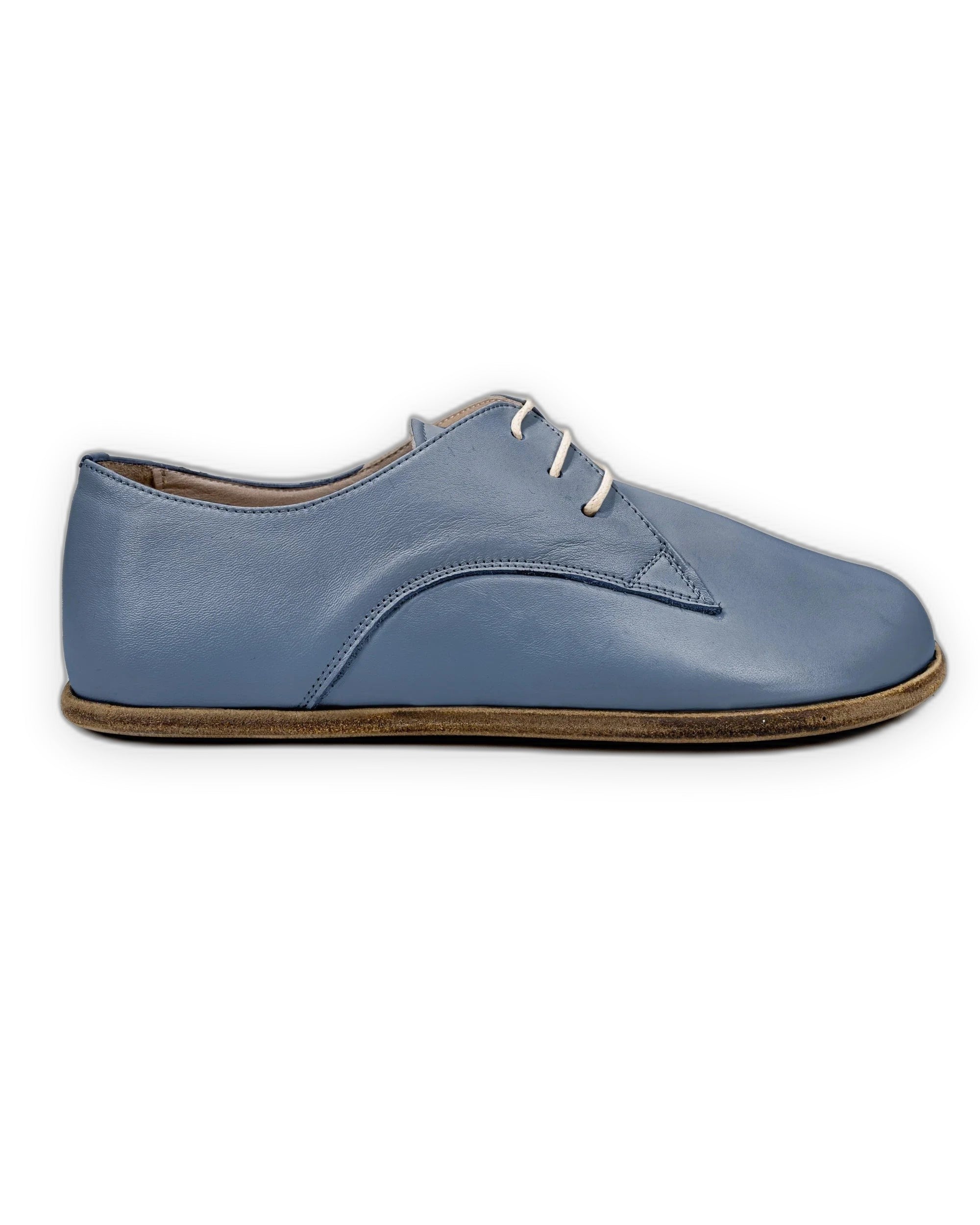 Detail Jean Blue Oxford Shoes - Handcrafted Calf Leather Turkey | Bespoky