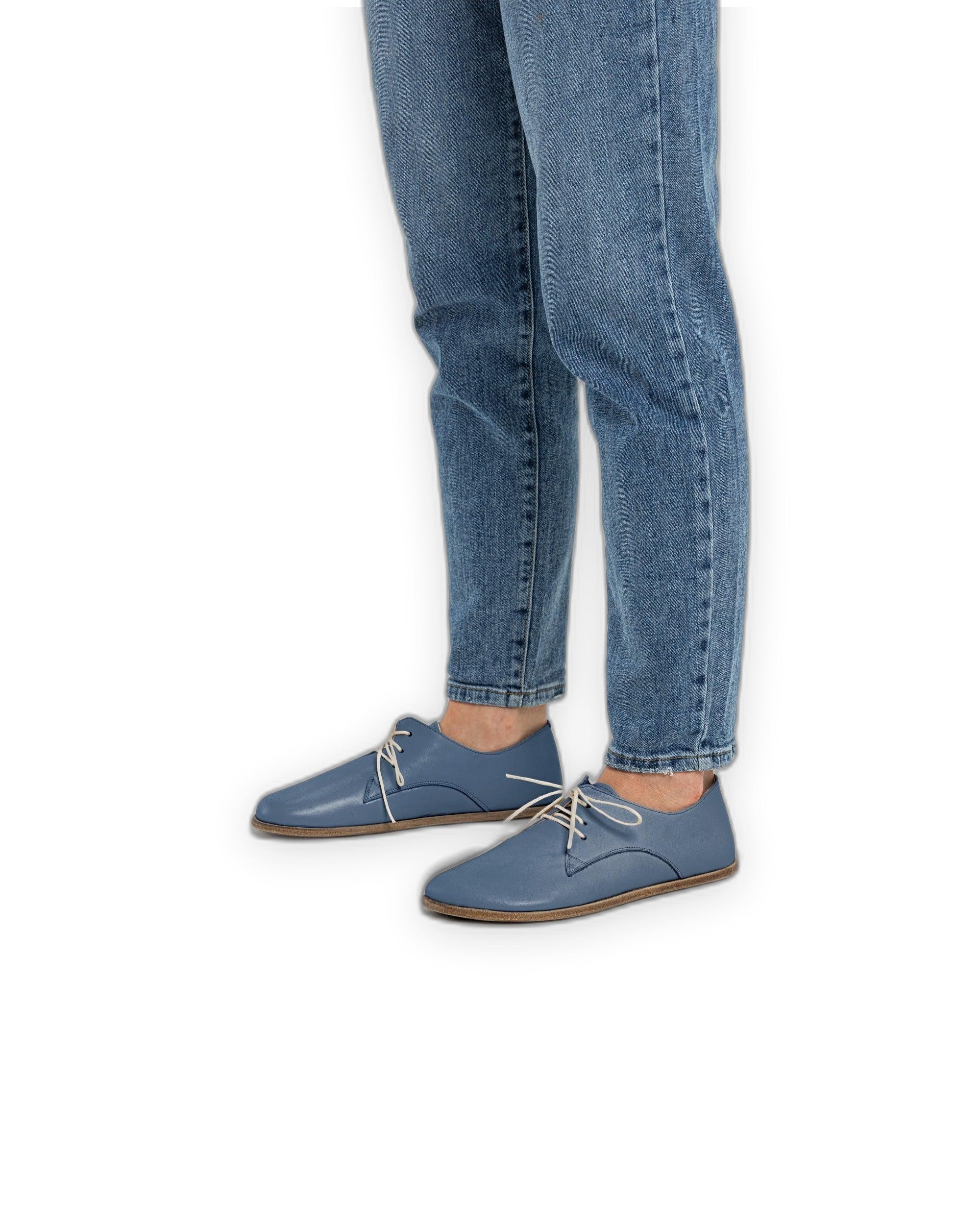 Back view Jean Blue Oxford Shoes - Calf Leather Handcrafted | Bespoky