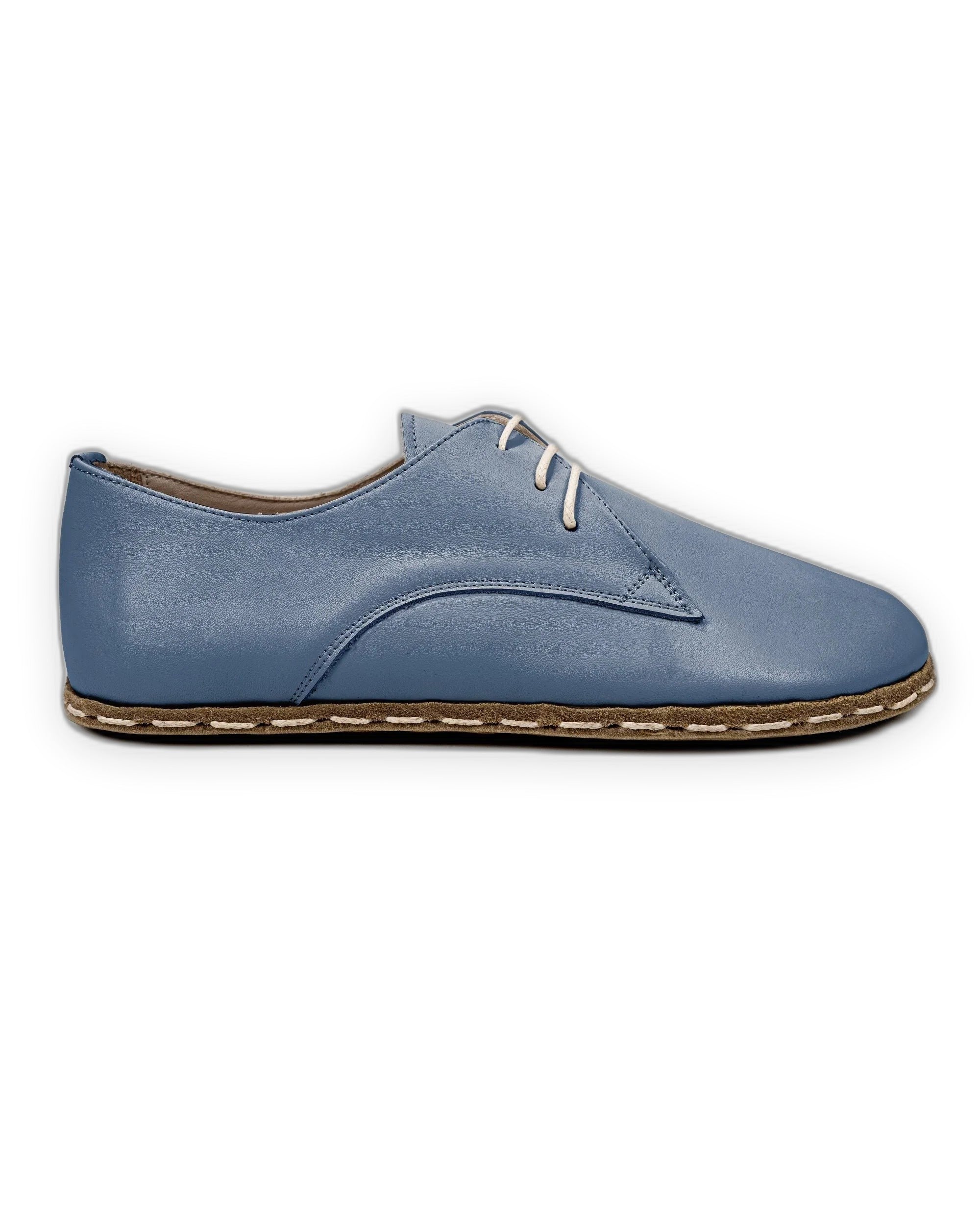 Back view Jean Blue Oxford Shoes - Calf Leather Handcrafted | Bespoky