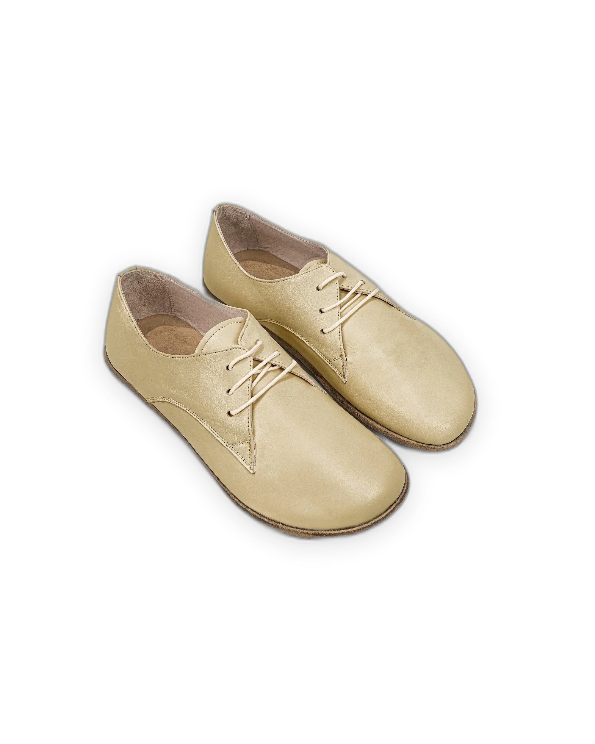 Women's Yellow Oxford Shoes - Handcrafted Calf Leather Wide Toe Box | Bespoky