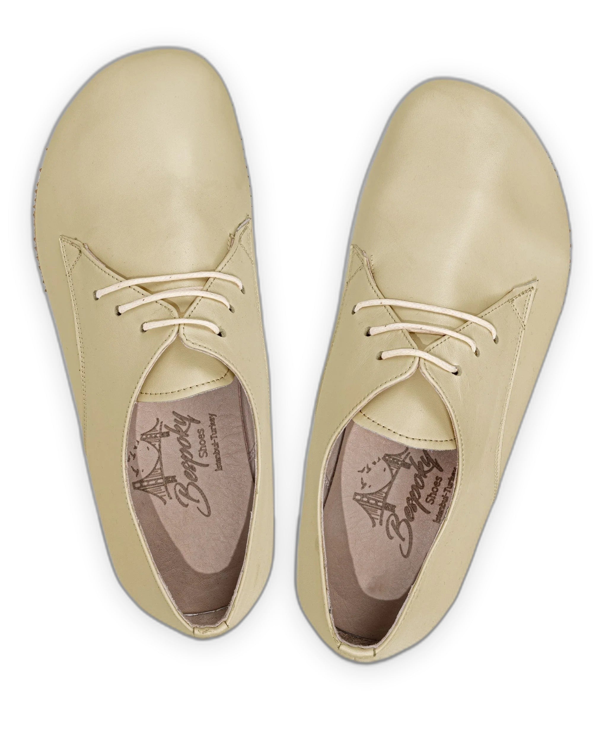 Side view Yellow Oxford Shoes - Calf Leather Zero Drop | Bespoky