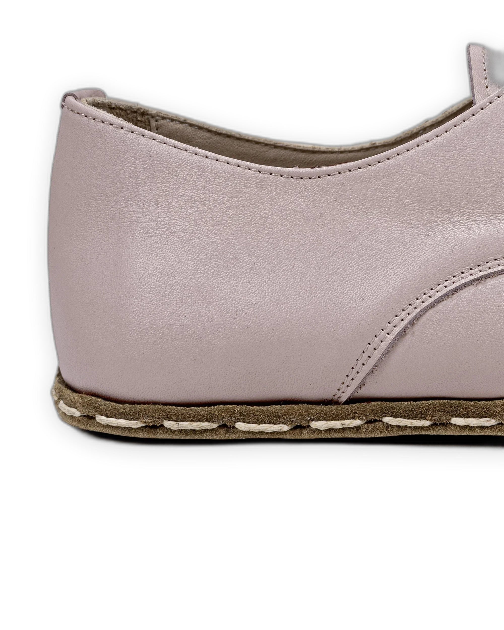 Detail Pink Oxford Shoes - Handcrafted Calf Leather Turkey | Bespoky