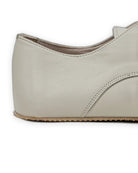 Top view Lucas Beige Oxford Shoes - Handcrafted Calf Leather | Bespoky