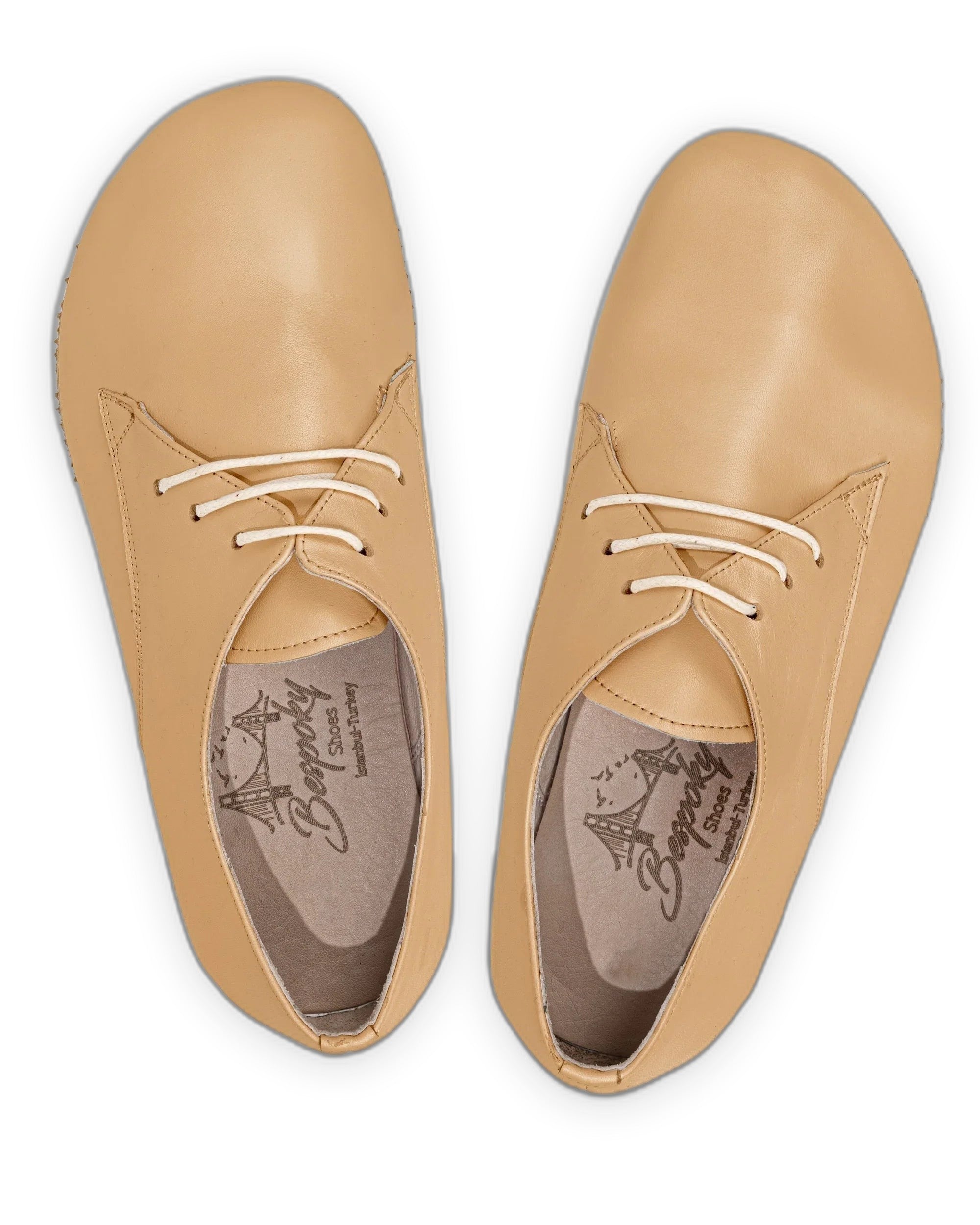 Side view Melon Yellow Oxford Shoes - Calf Leather Zero Drop | Bespoky