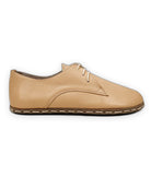 Detail Melon Yellow Oxford Shoes - Handcrafted Calf Leather Turkey | Bespoky