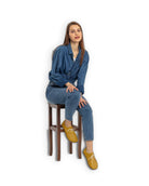 Back view Mustard Oxford Shoes - Calf Leather Handcrafted | Bespoky