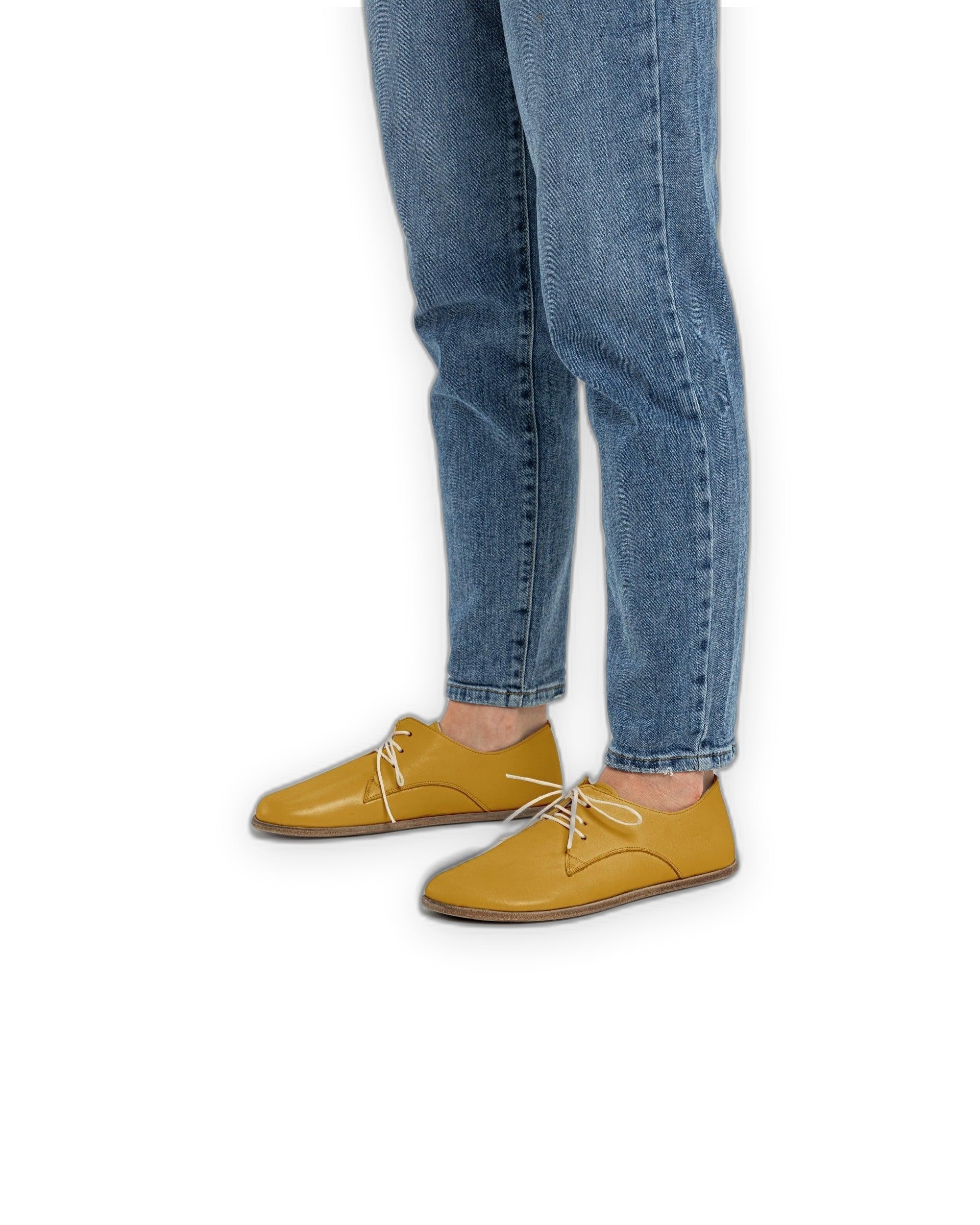 Top view Mustard Oxford Shoes - Handcrafted Calf Leather | Bespoky