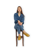 Back view Mustard Oxford Shoes - Calf Leather Handcrafted | Bespoky