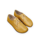 Women's Mustard Oxford Shoes - Handcrafted Calf Leather Wide Toe Box | Bespoky