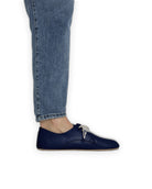 Back view Navy Blue Oxford Shoes - Calf Leather Handcrafted | Bespoky
