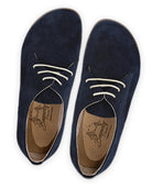Side view Navy Oxford Shoes - Calf Leather Zero Drop | Bespoky