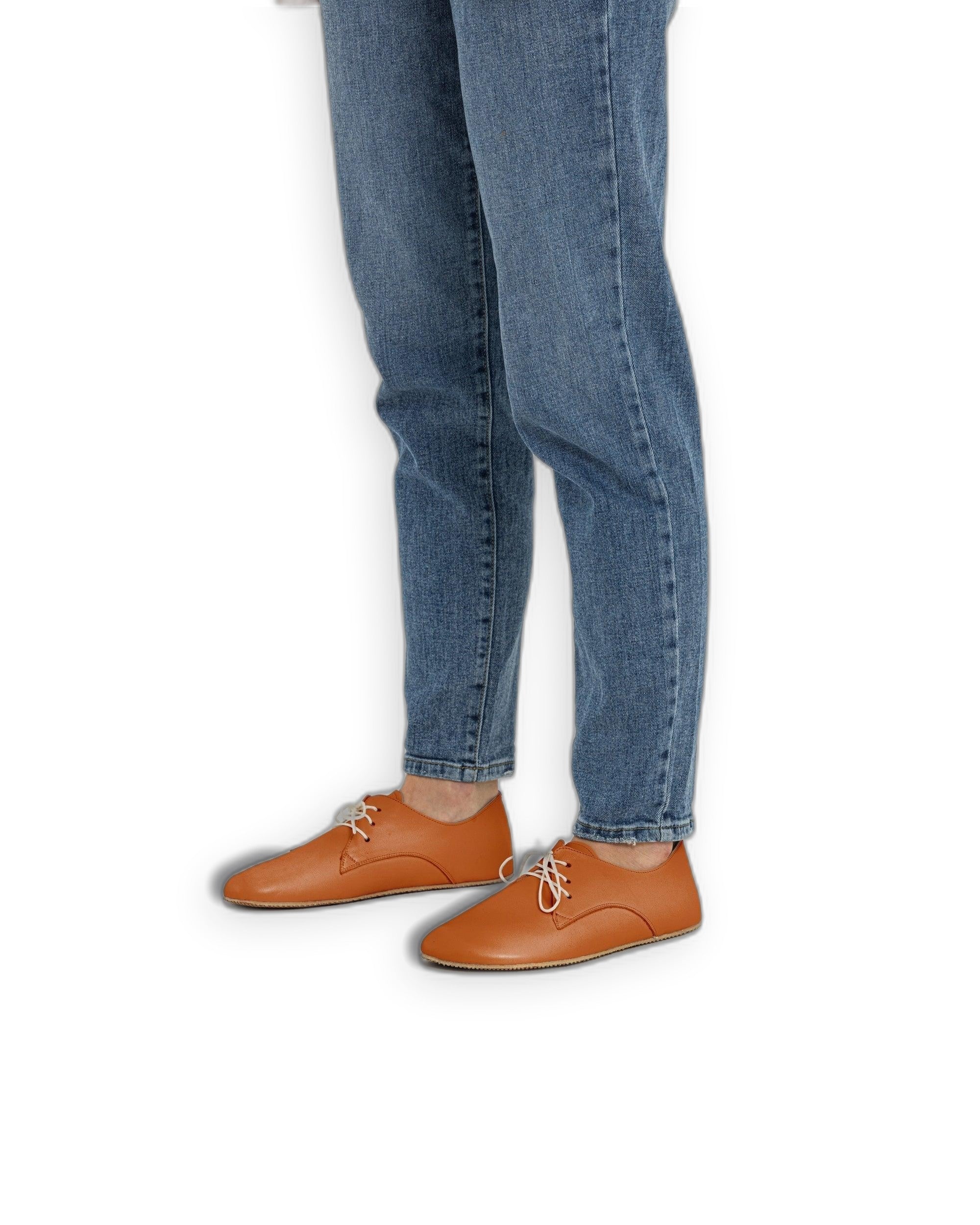 Back view Orange Oxford Shoes - Calf Leather Handcrafted | Bespoky