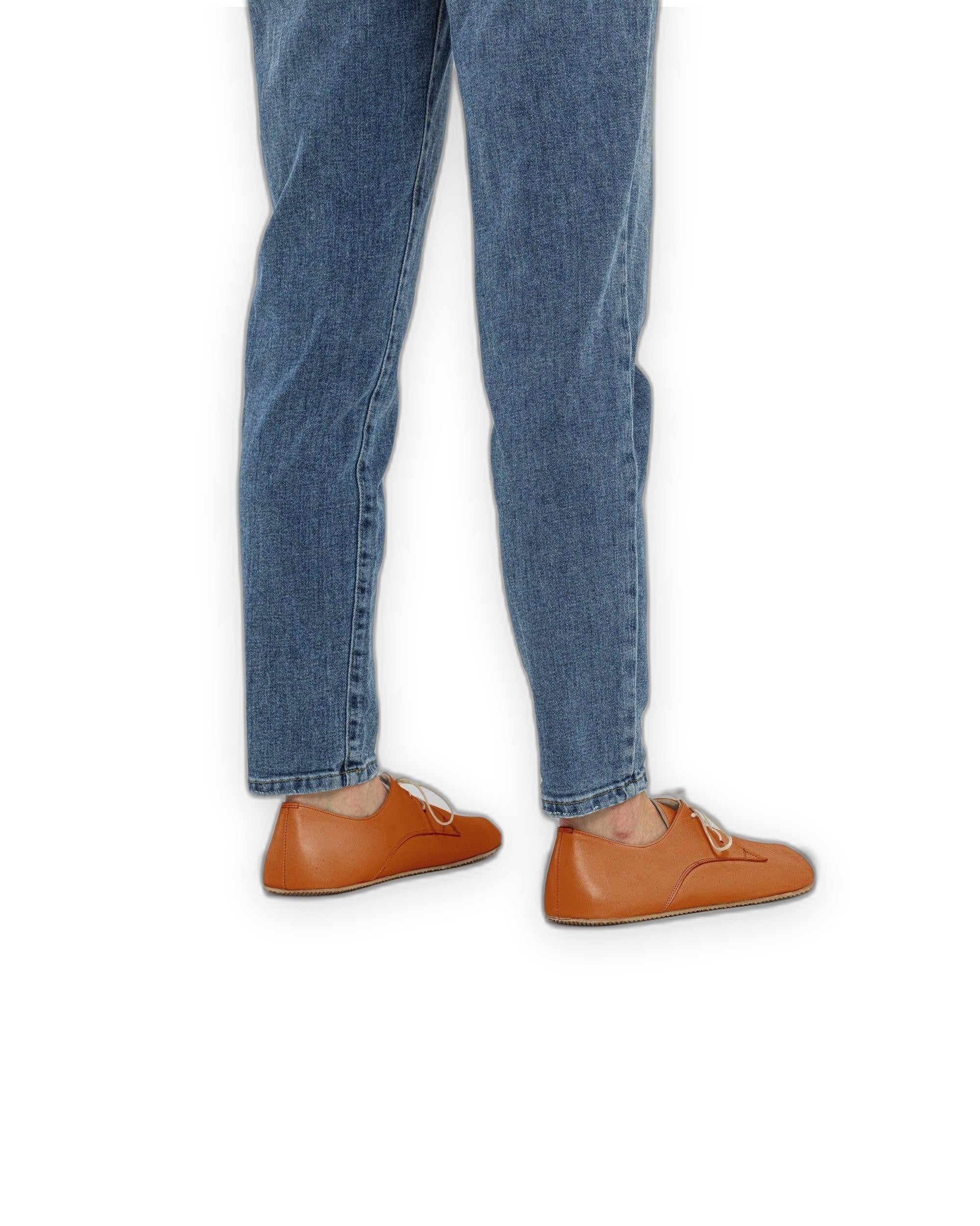 Close-up calf leather - Orange Oxford Shoes Detail | Bespoky