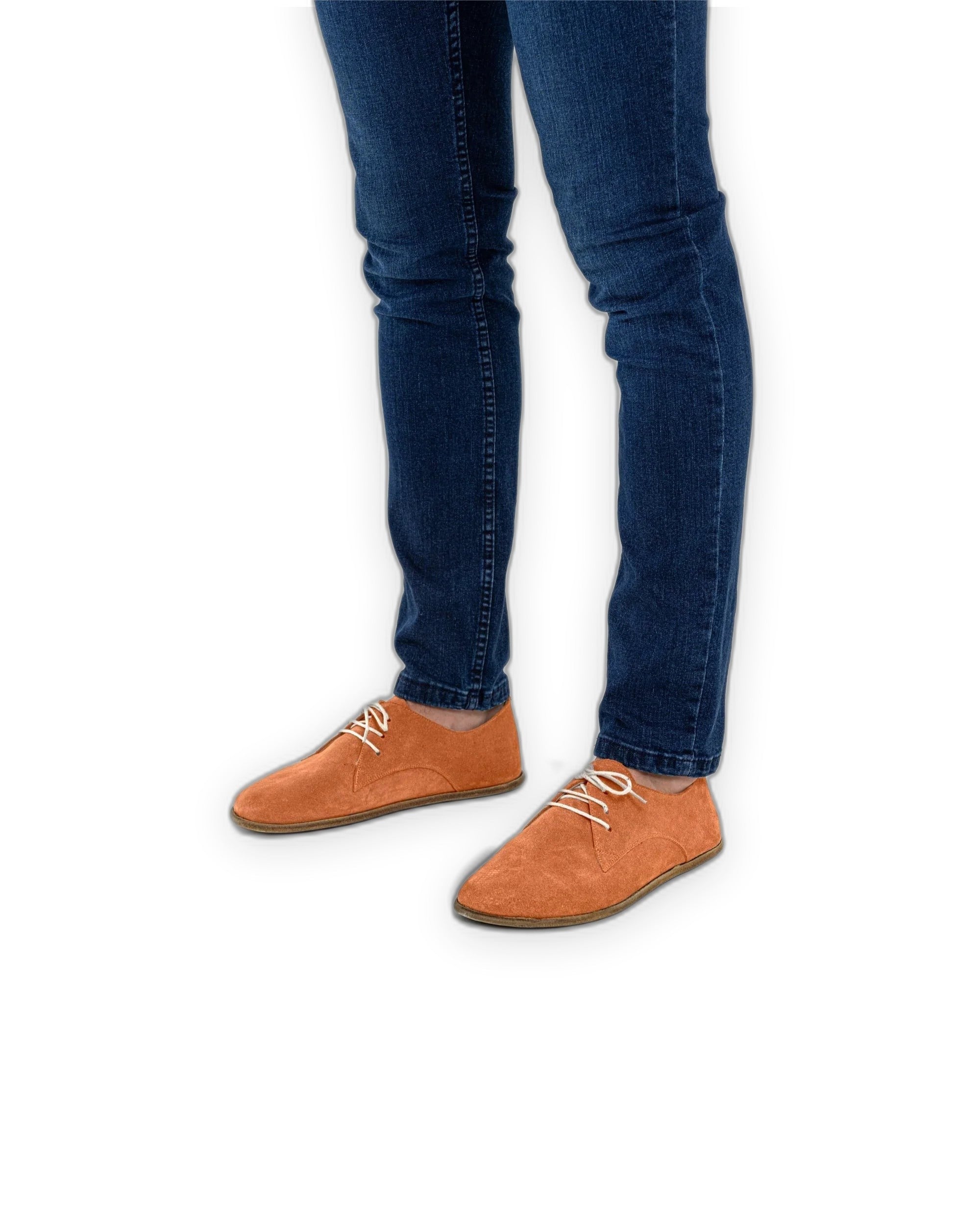 Side view Orange Oxford Shoes - Calf Leather Zero Drop | Bespoky