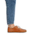 Pair Orange Oxford Shoes - Barefoot Wide Toe Calf Leather | Bespoky