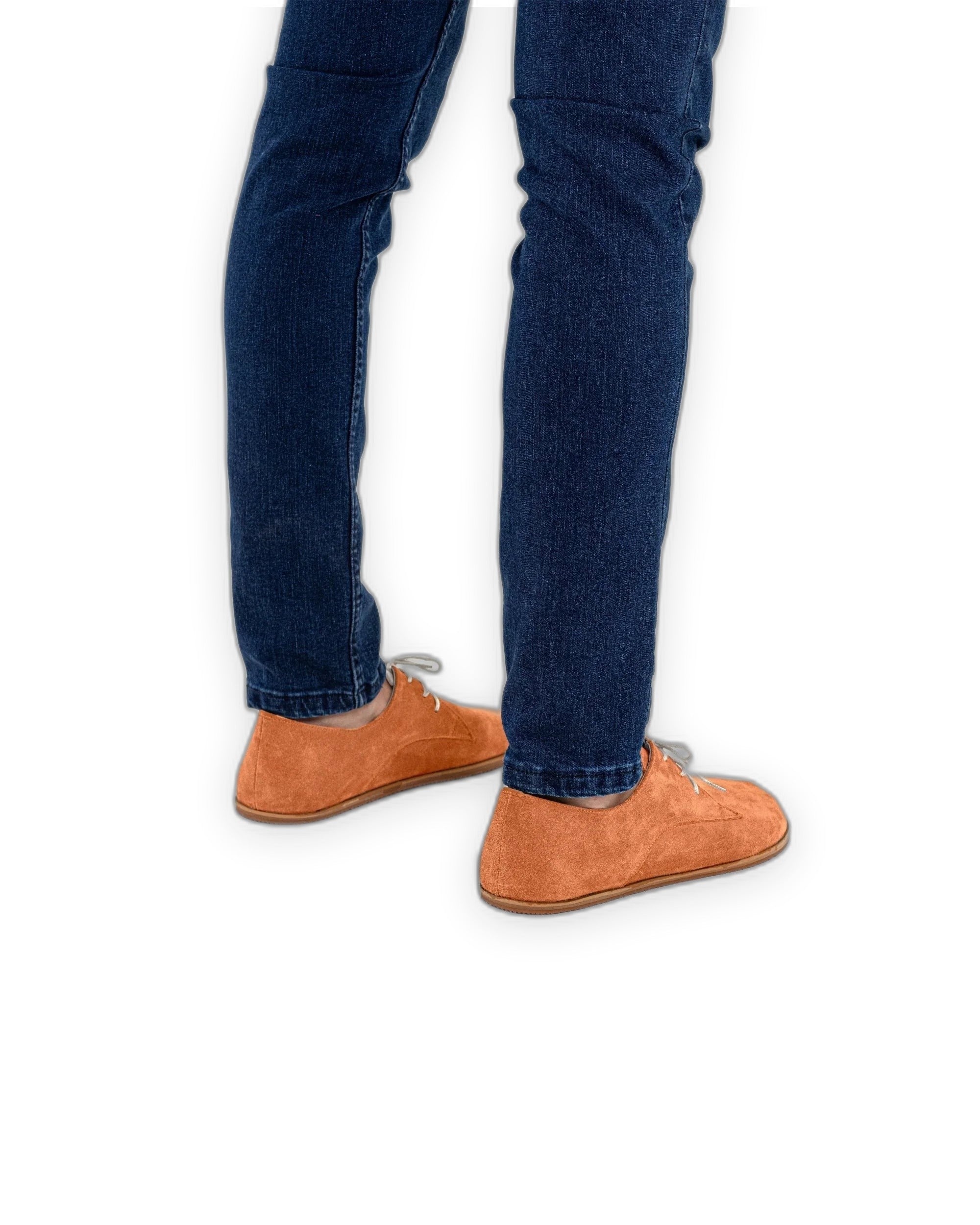 Detail Orange Oxford Shoes - Handcrafted Calf Leather Turkey | Bespoky