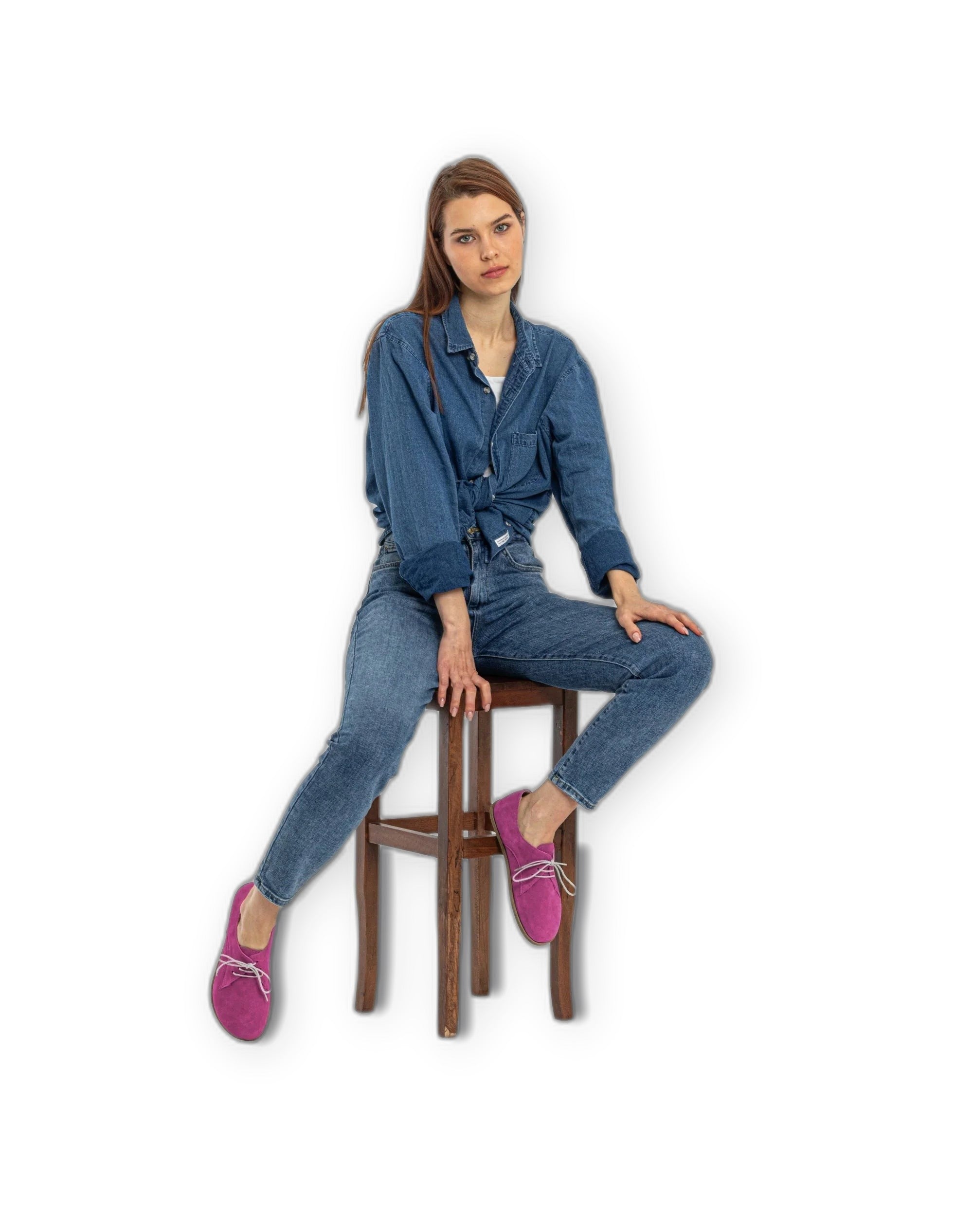 Back view Pink Oxford Shoes - Calf Leather Handcrafted | Bespoky