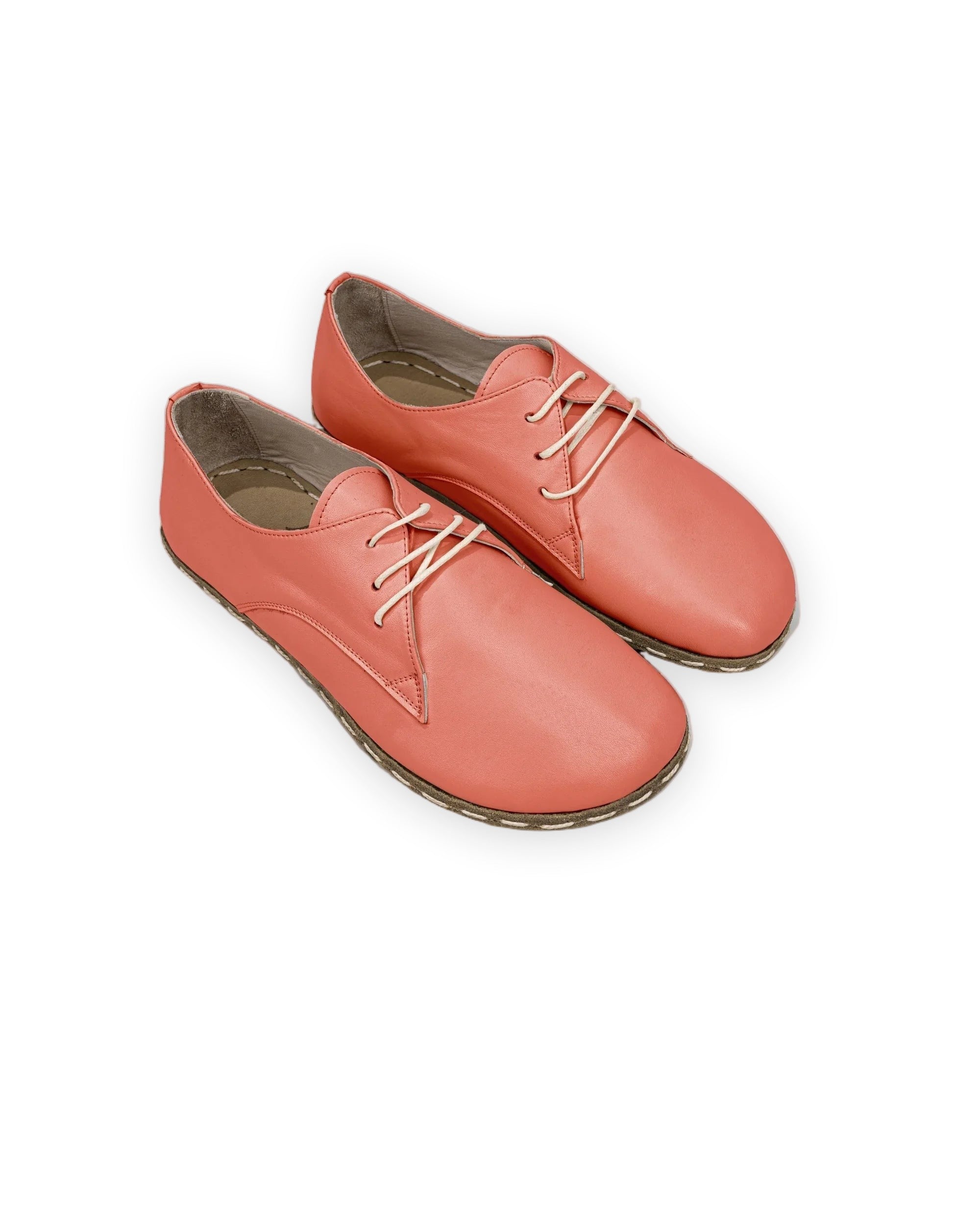 Women's Pomegranate Oxford Shoes - Handcrafted Calf Leather Wide Toe Box | Bespoky