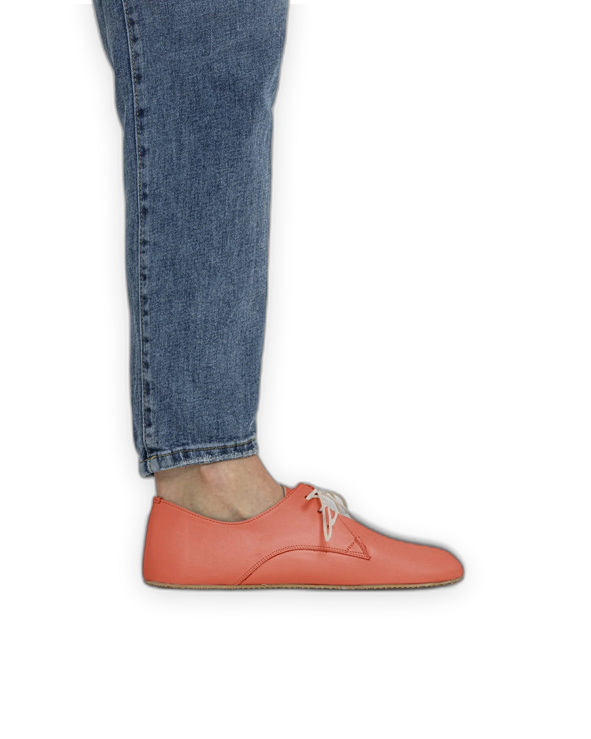 Pair Pomegranate Oxford Shoes - Barefoot Wide Toe Calf Leather | Bespoky