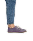 Pair Purple Oxford Shoes - Barefoot Wide Toe Calf Leather | Bespoky