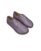 Women's Purple Oxford Shoes - Handcrafted Calf Leather Wide Toe Box | Bespoky