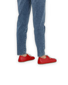 Pair Red Oxford Shoes - Barefoot Wide Toe Calf Leather | Bespoky